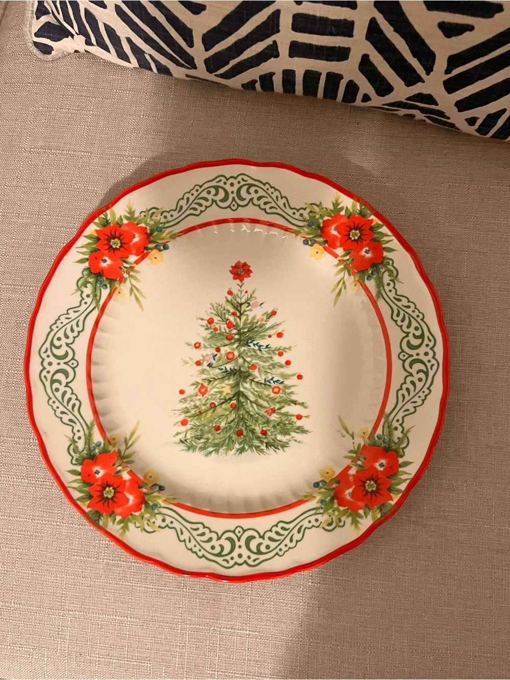 Pioneer Woman Christmas Tree Decorative Plate